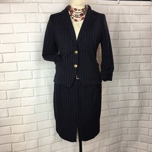 Express Dark Navy Blue Skirt Suit 2pc Size 8